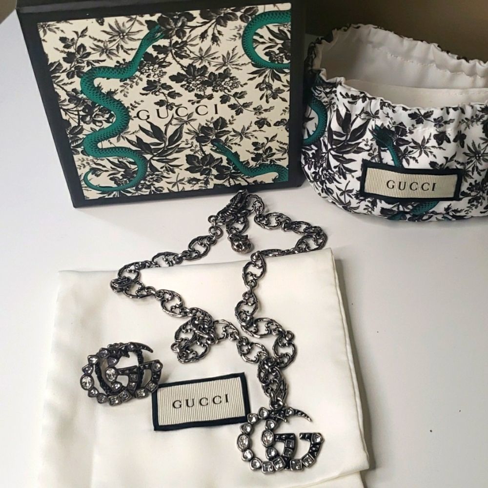 GUCCI Marmont GG Crystal Set